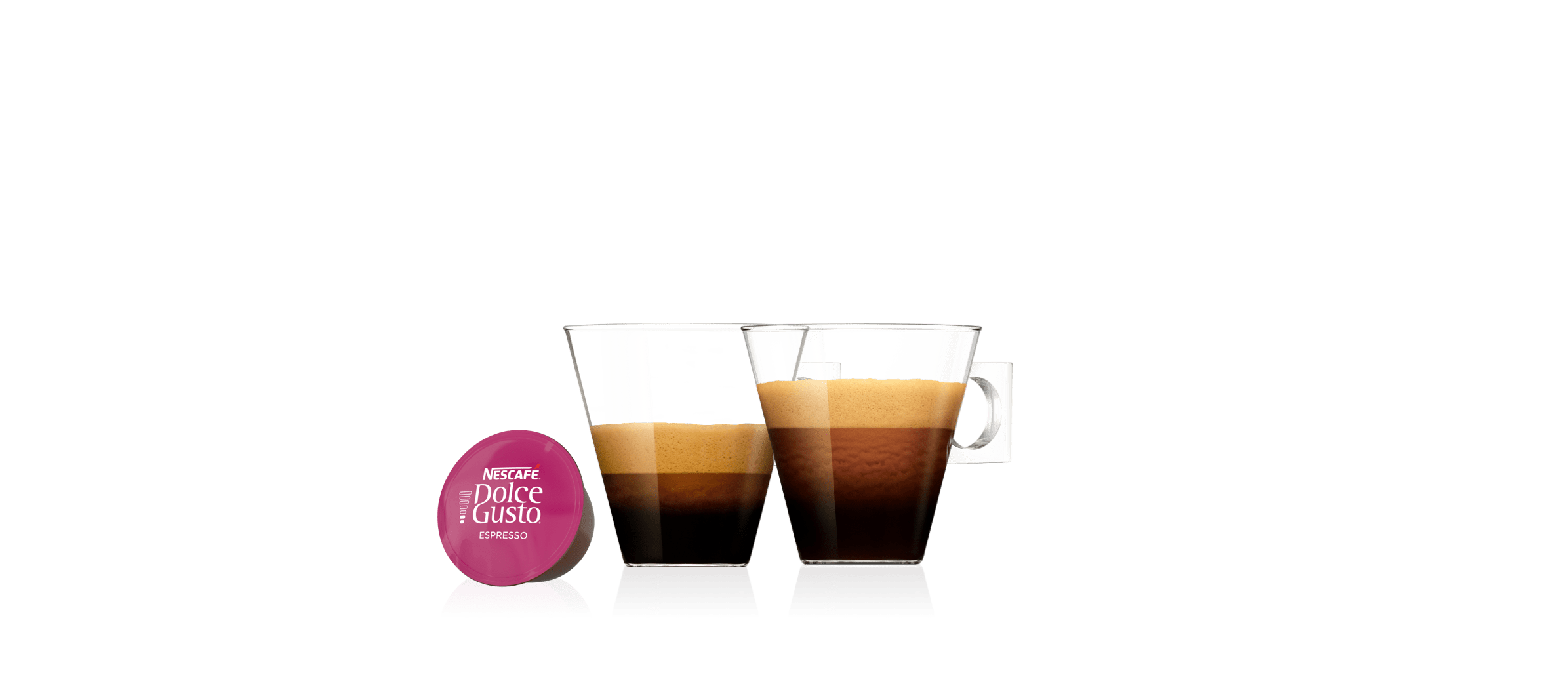 Еспресо та Рістрето у капсулах | NESCAFÉ® Dolce Gusto® header image